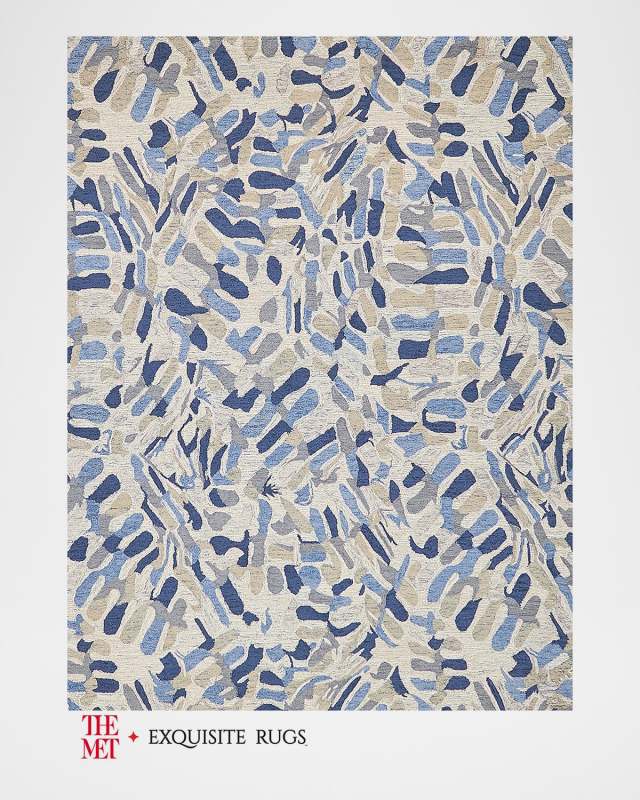 Botanica Hand-Tufted Navy/Ivory Rug, 10' x 14'